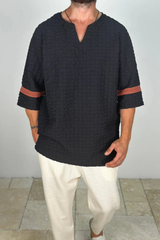 Fakir Kol Siyah T-Shirt