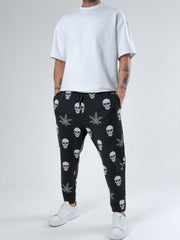 Skull Leaf Jogger Pantolon