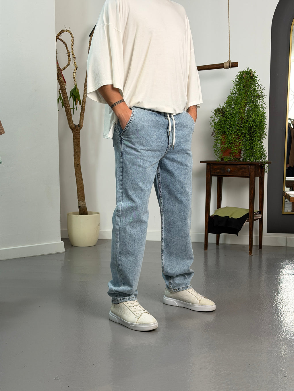 Buz Mavisi Relax Jogger Pantolon