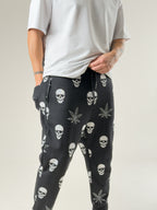 Skull Leaf Jogger Pantolon