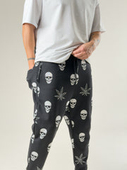 Skull Leaf Jogger Pantolon