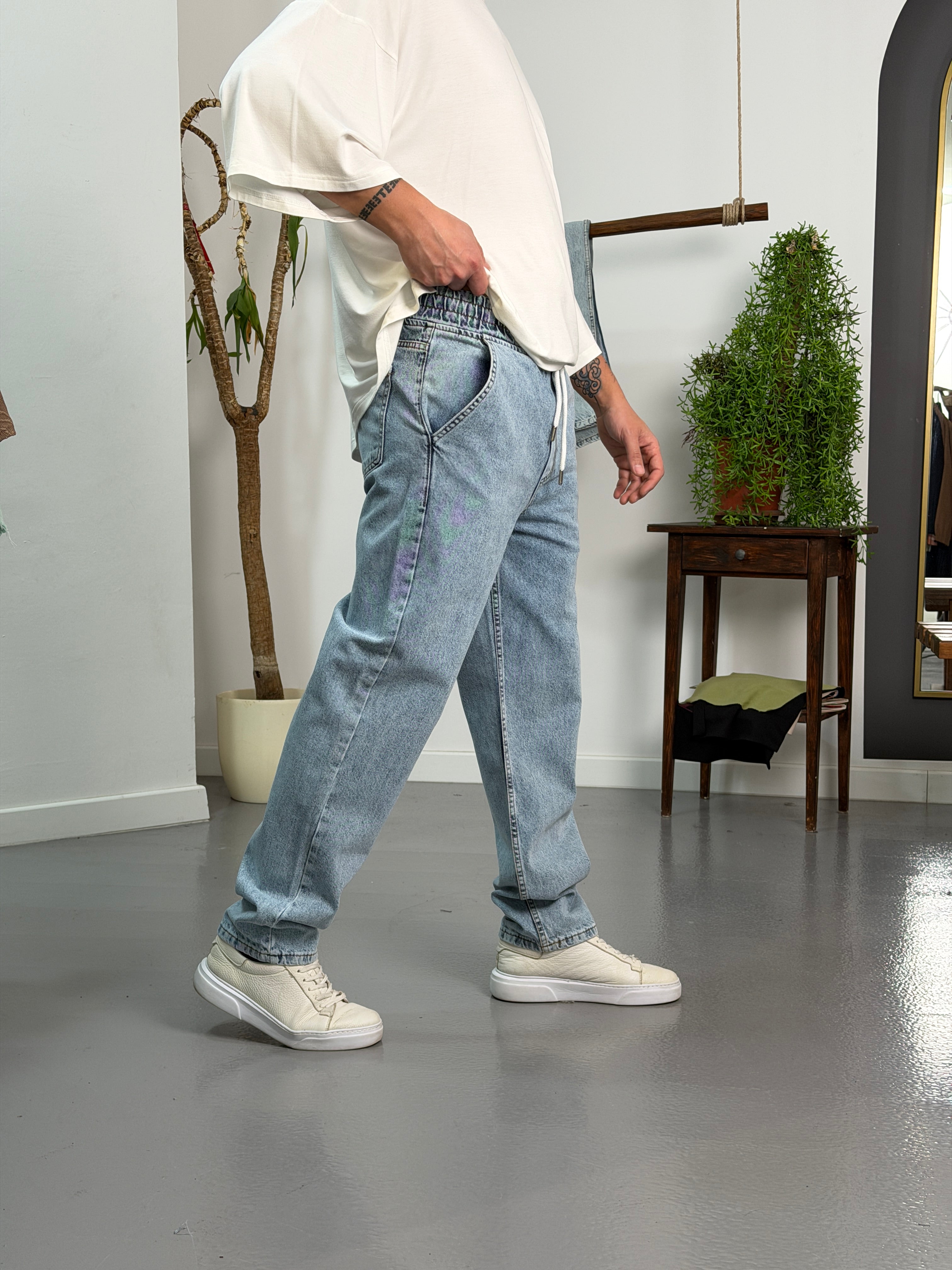 Buz Mavisi Relax Jogger Pantolon