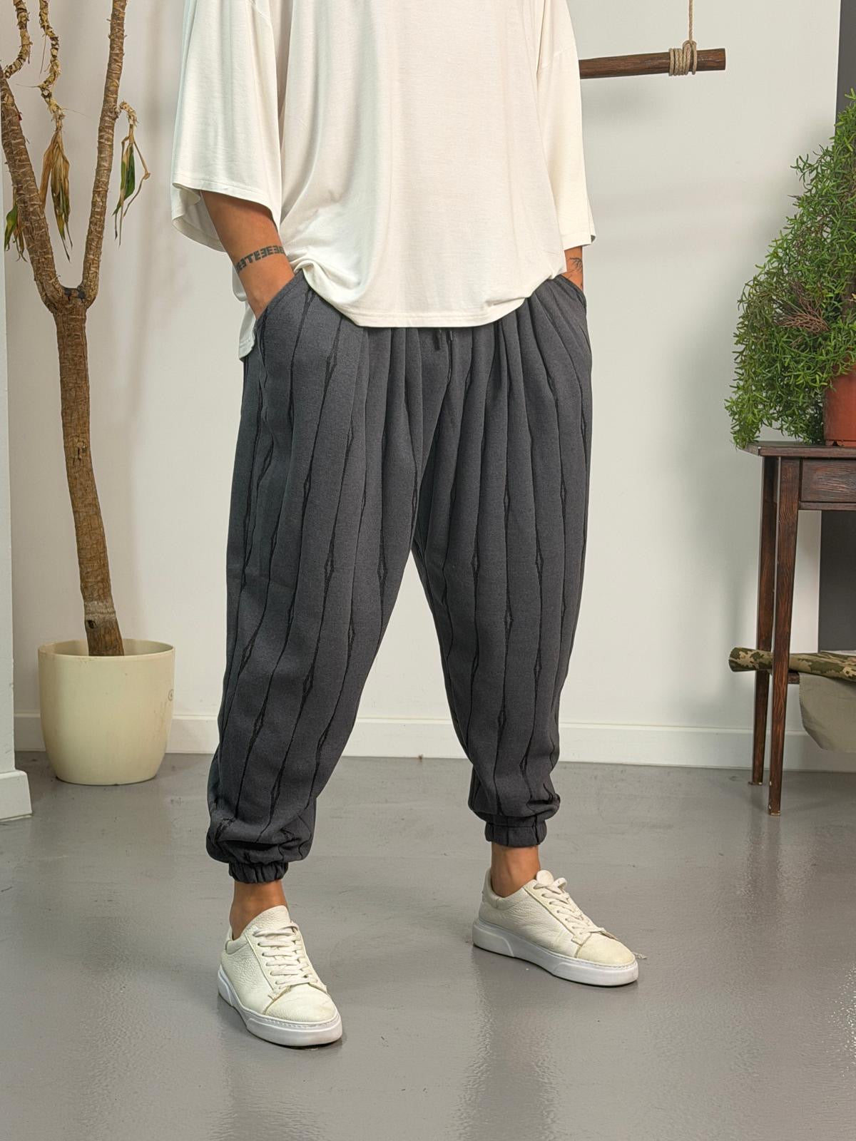 Cyber Slate Füme Jogger Pantolon