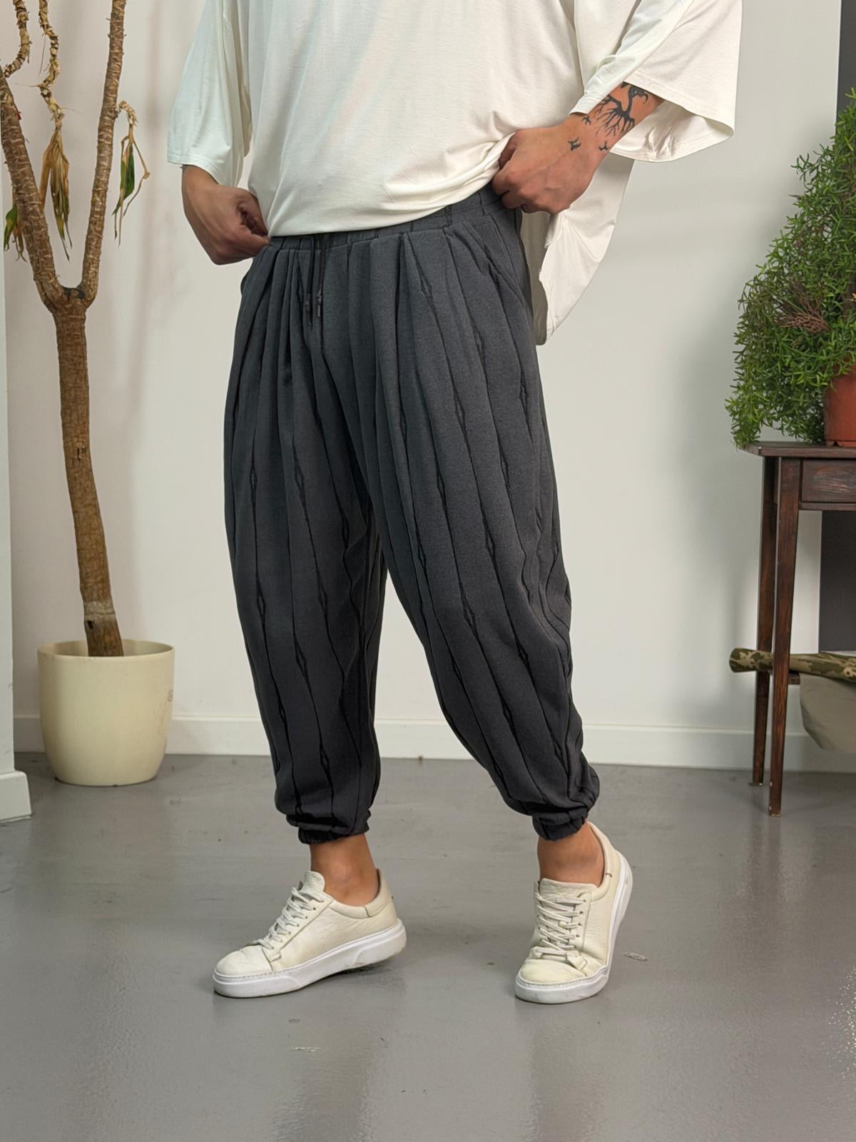 Cyber Slate Füme Jogger Pantolon