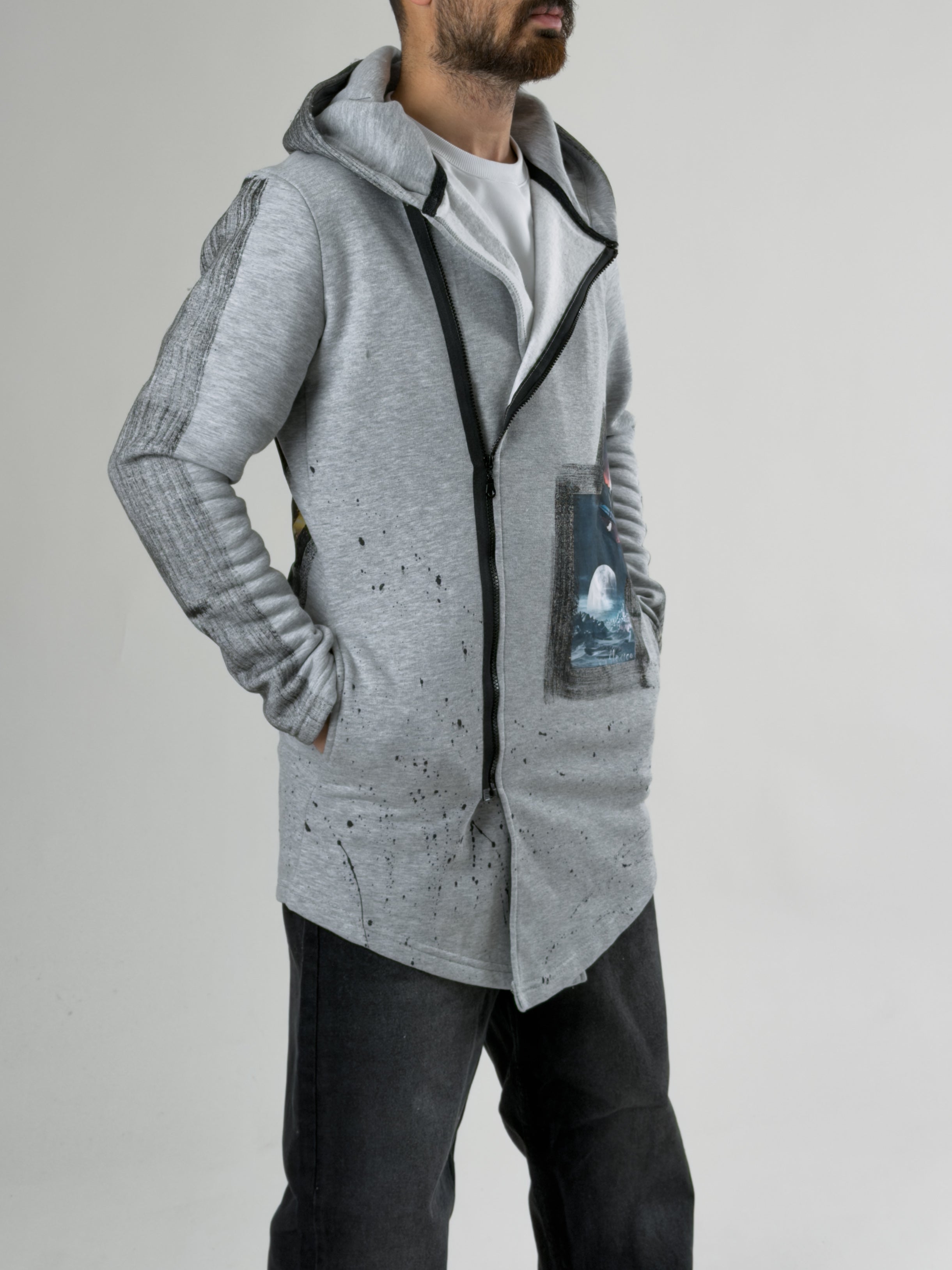 Moon Frame Zip Sweatshirt Ürün ikincil görseli