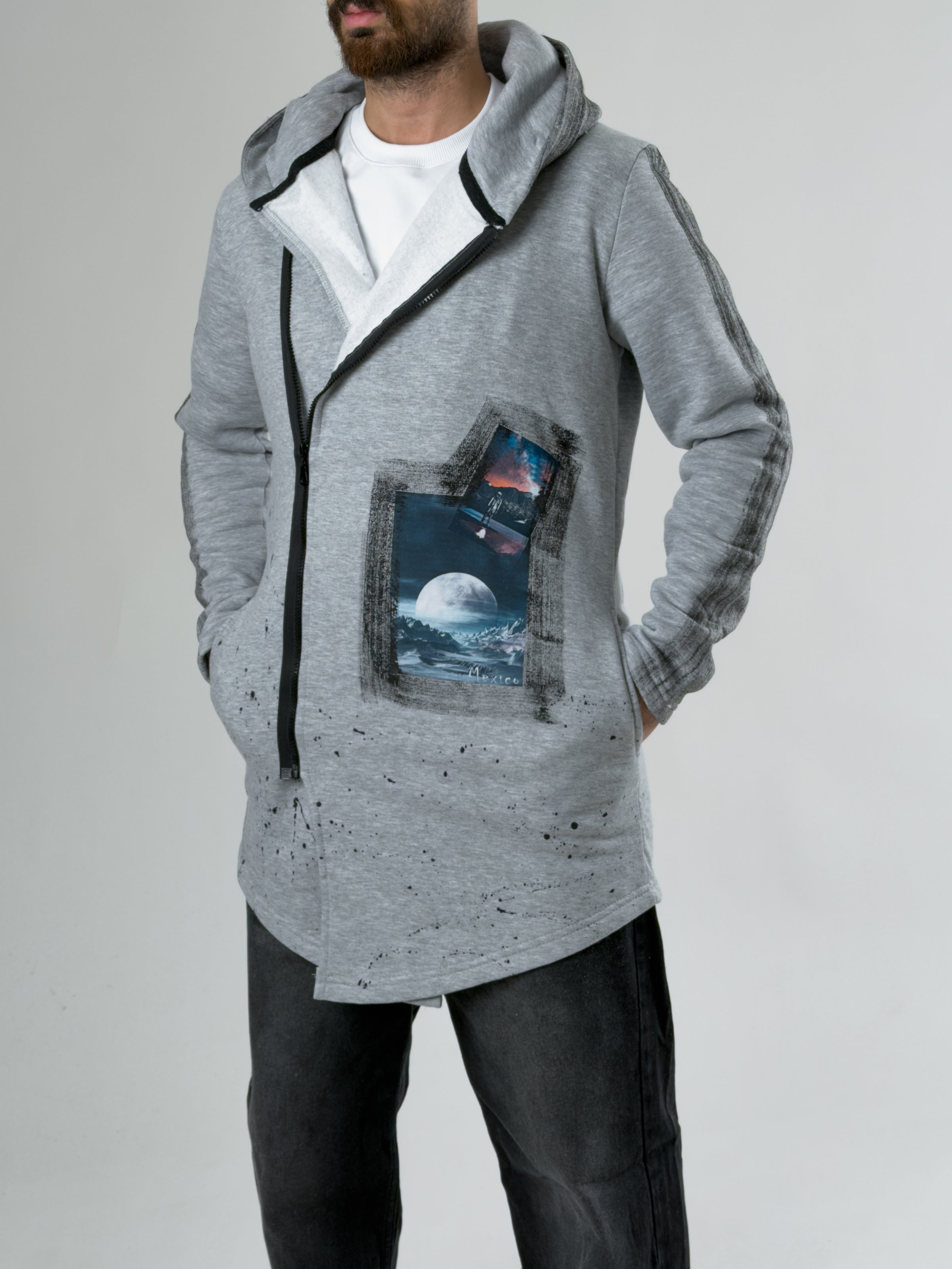 Moon Frame Zip Sweatshirt Ürün ana görseli