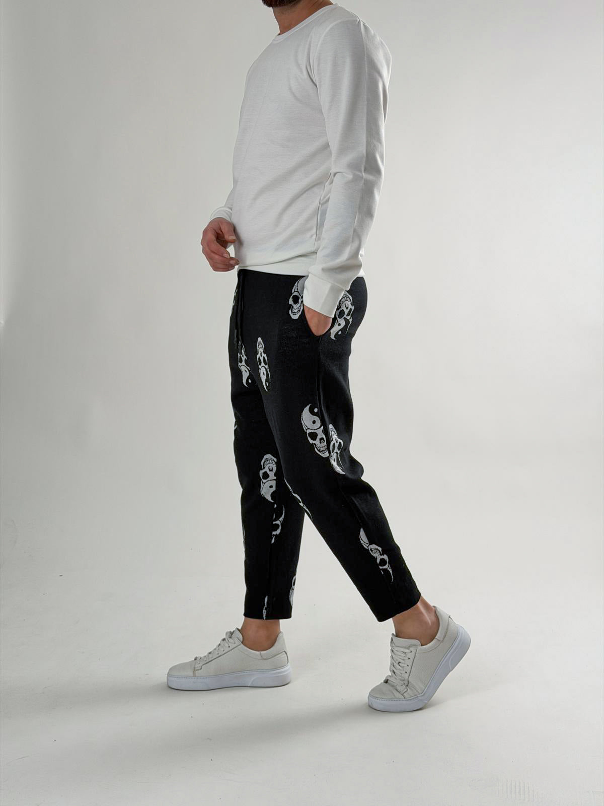 Yin Yang Skull Jogger Pantolon