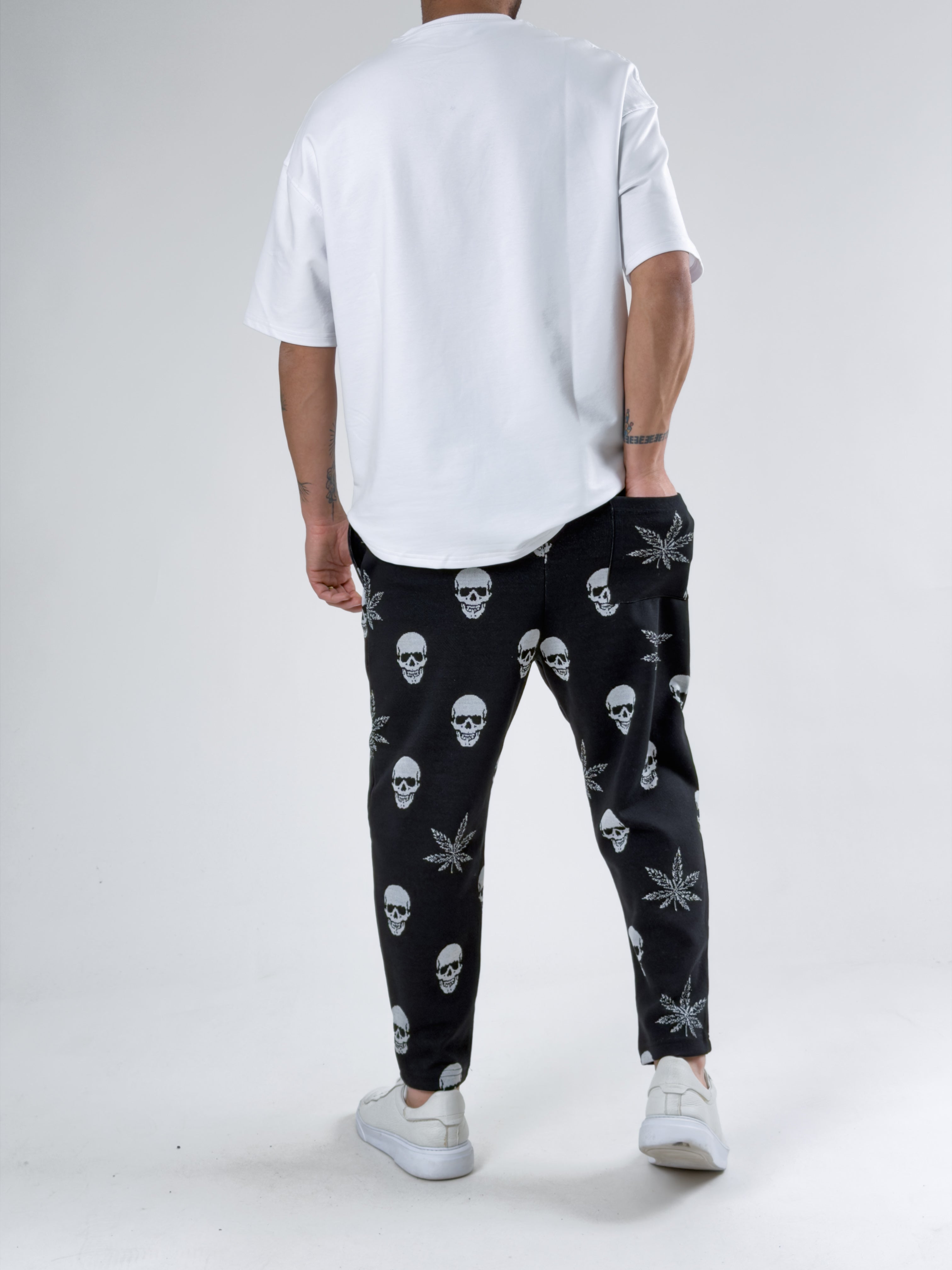 Skull Leaf Jogger Pantolon