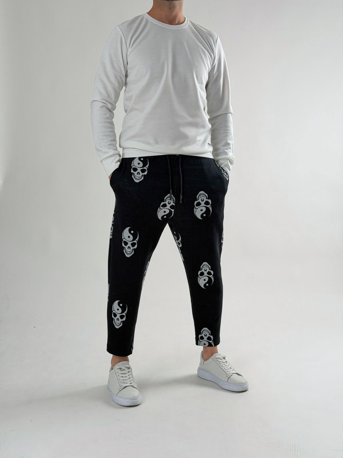 Yin Yang Skull Jogger Pantolon