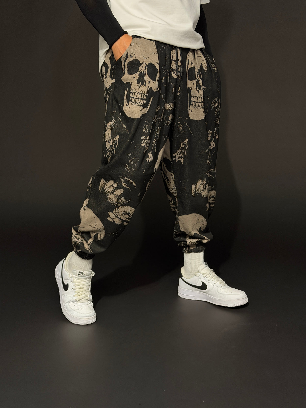 Skull Bloom Jogger Pantolon