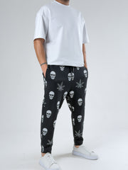 Skull Leaf Jogger Pantolon