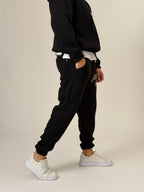 College Siyah Jogger Pantolon