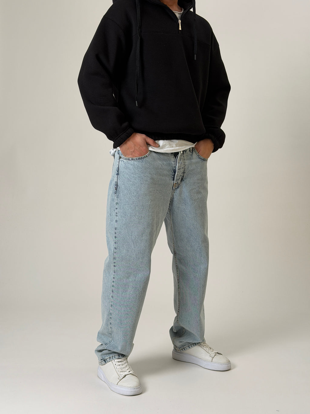 Açık Mavi Baggy Denim