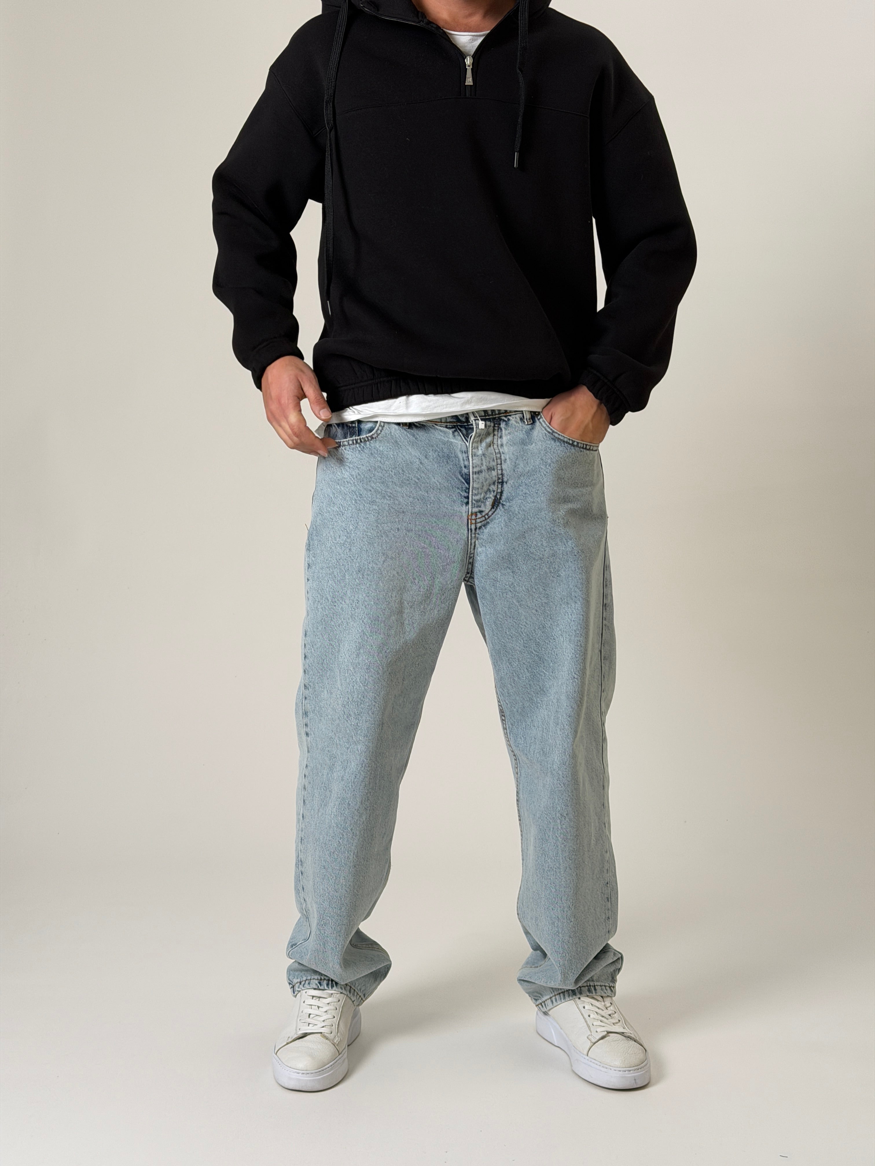Açık Mavi Baggy Denim