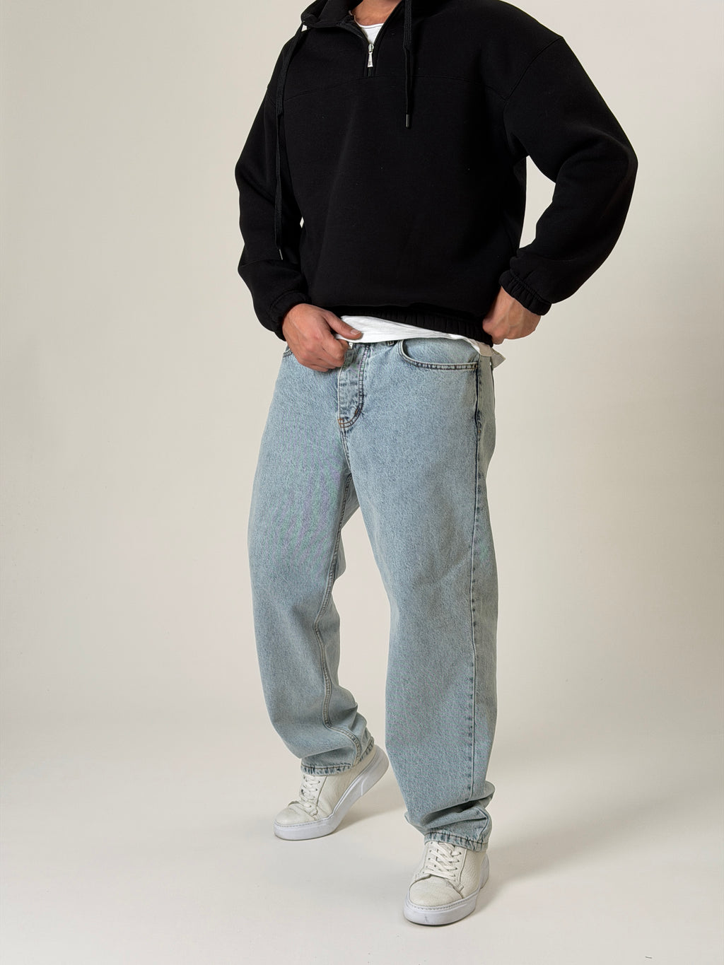 Açık Mavi Baggy Denim