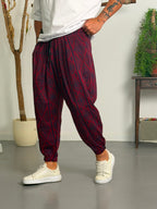 Aztec Burgundy Jogger Pantolon