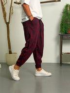 Aztec Burgundy Jogger Pantolon