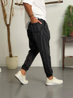 Füme Pliseli Şalvar Jogger
