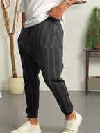 Füme Pliseli Şalvar Jogger