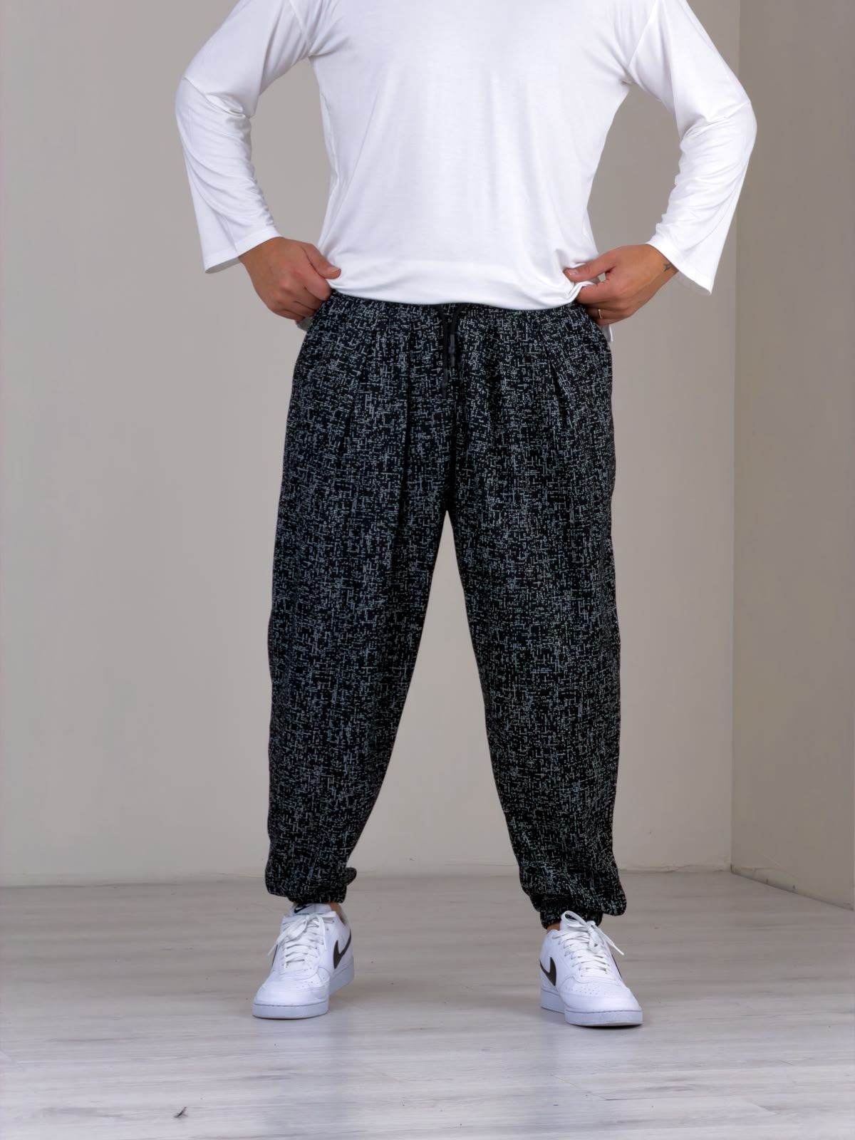 Haze Piksel Desen Salaş Jogger Pantolon