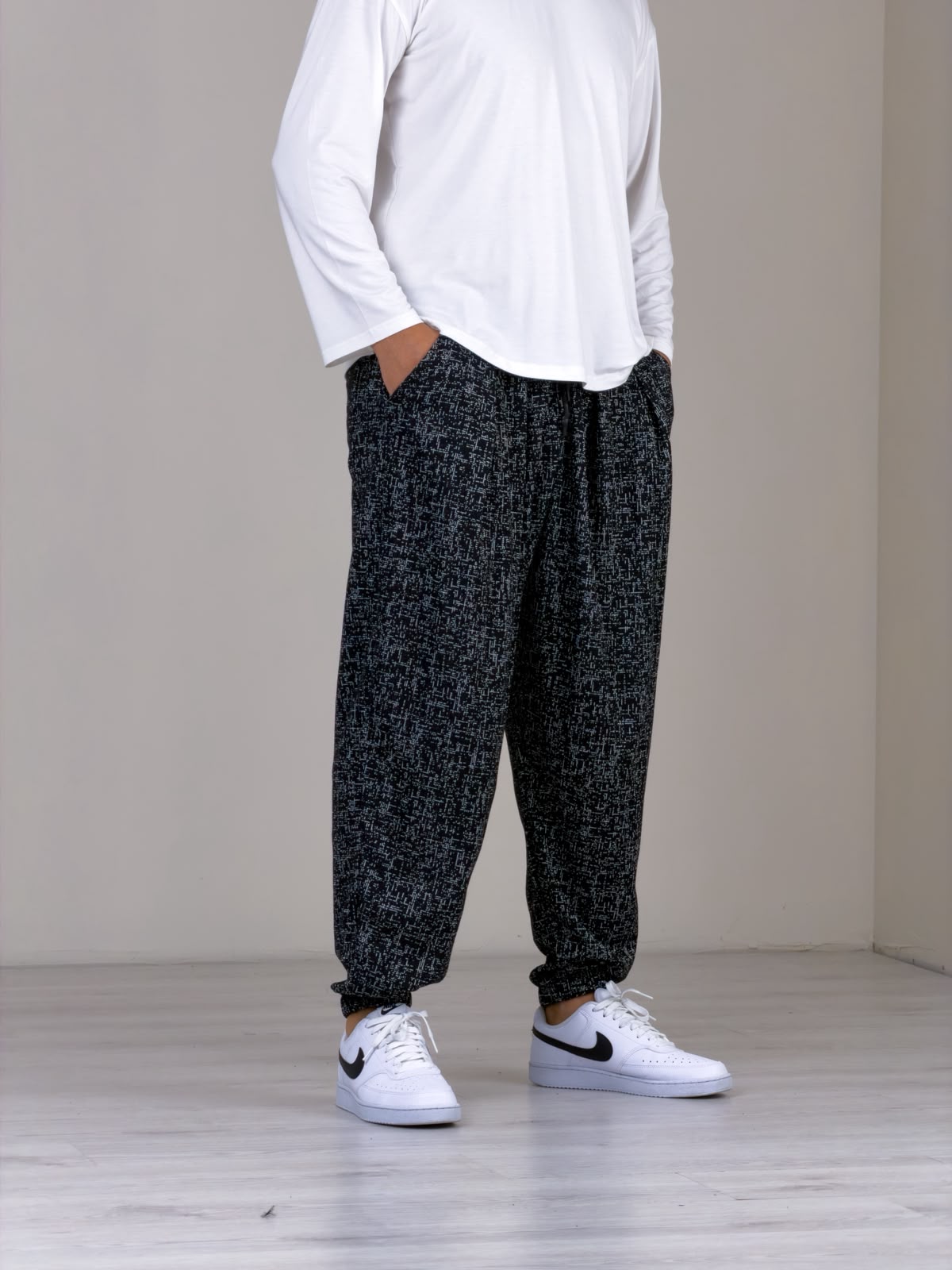 Haze Piksel Desen Salaş Jogger Pantolon