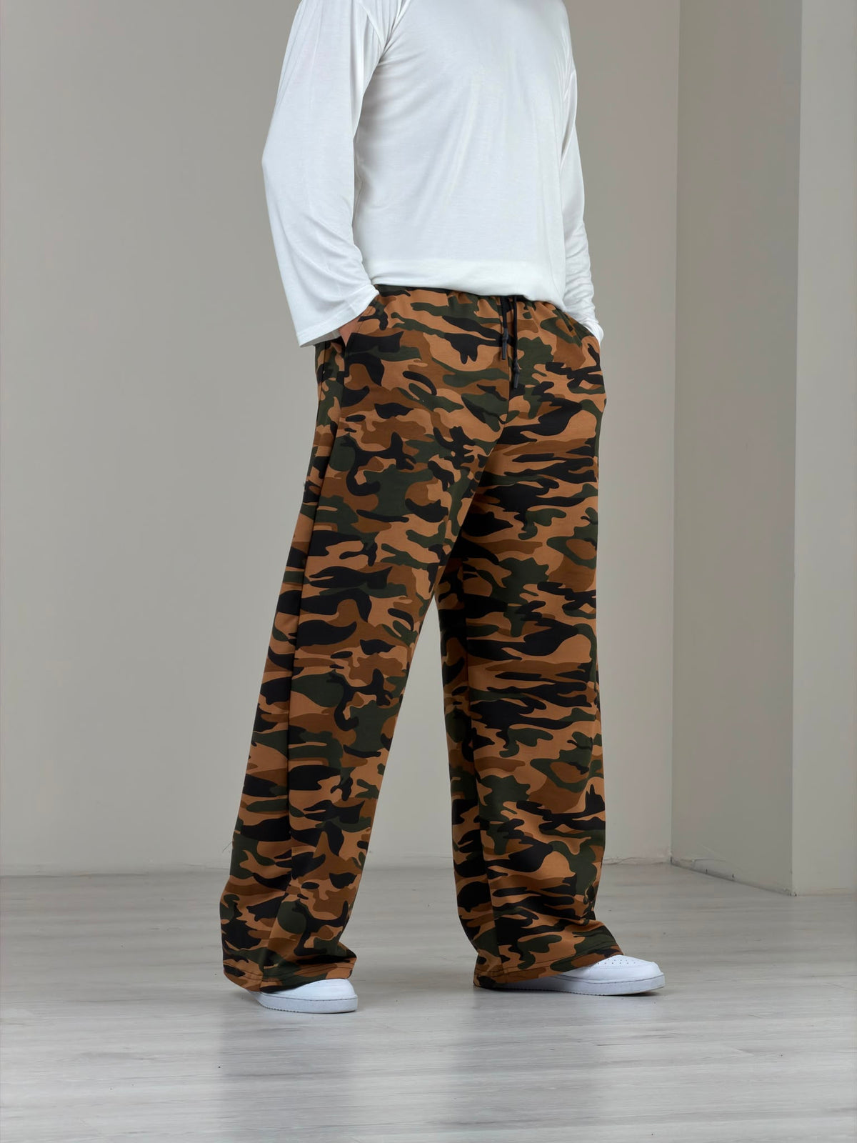 Kamuflaj Desenli Baggy Pantolon