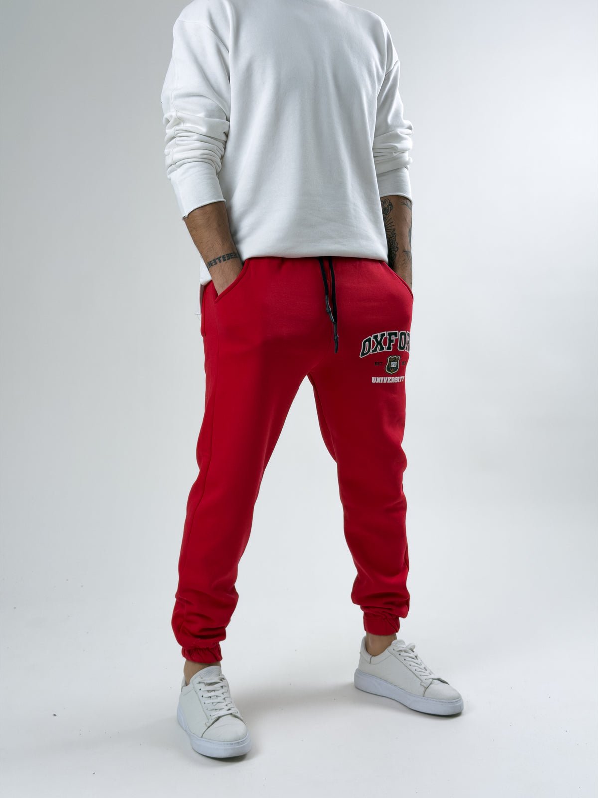 Red Varsity Jogger Pantolon