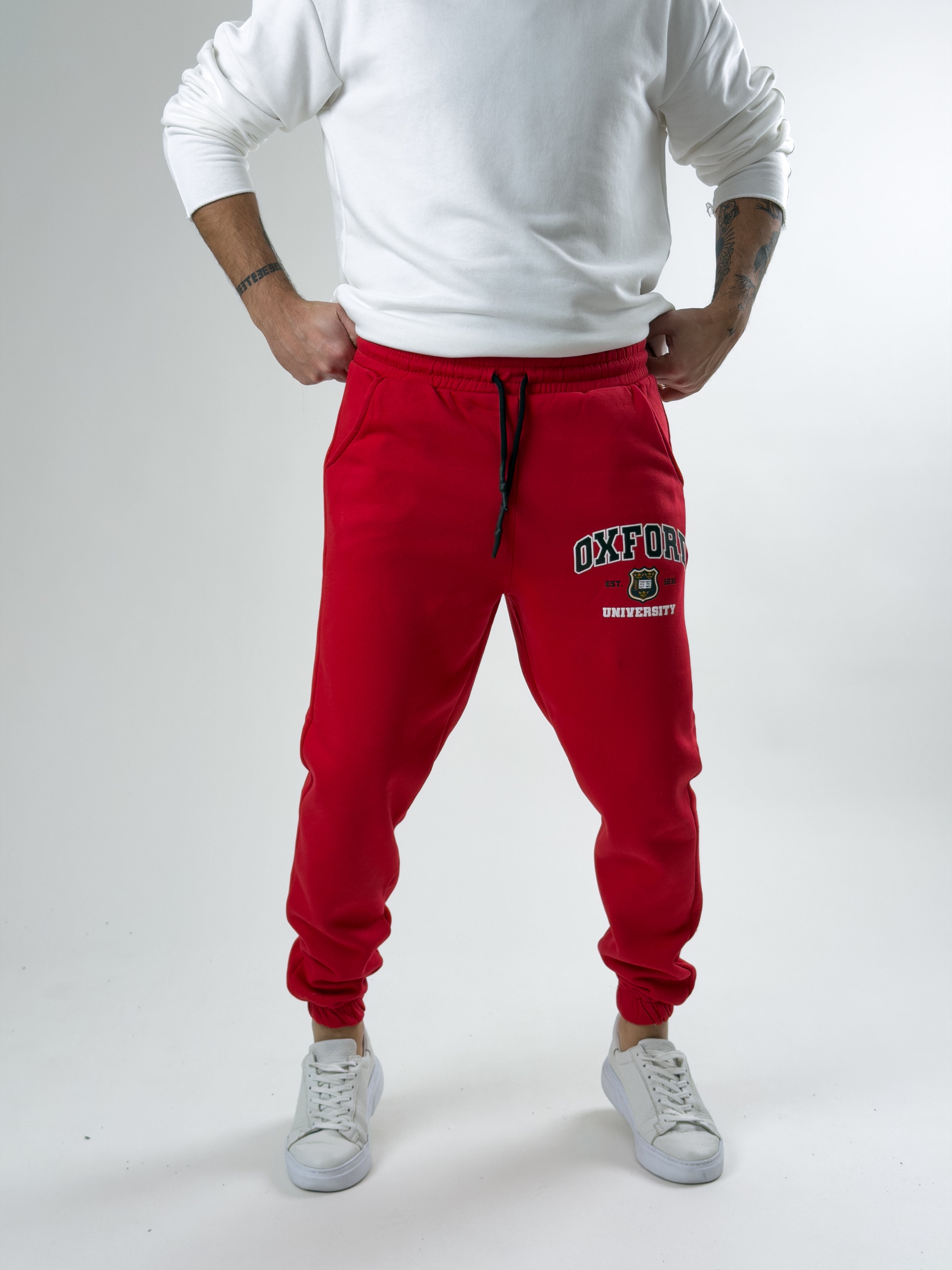 Red Varsity Jogger Pantolon