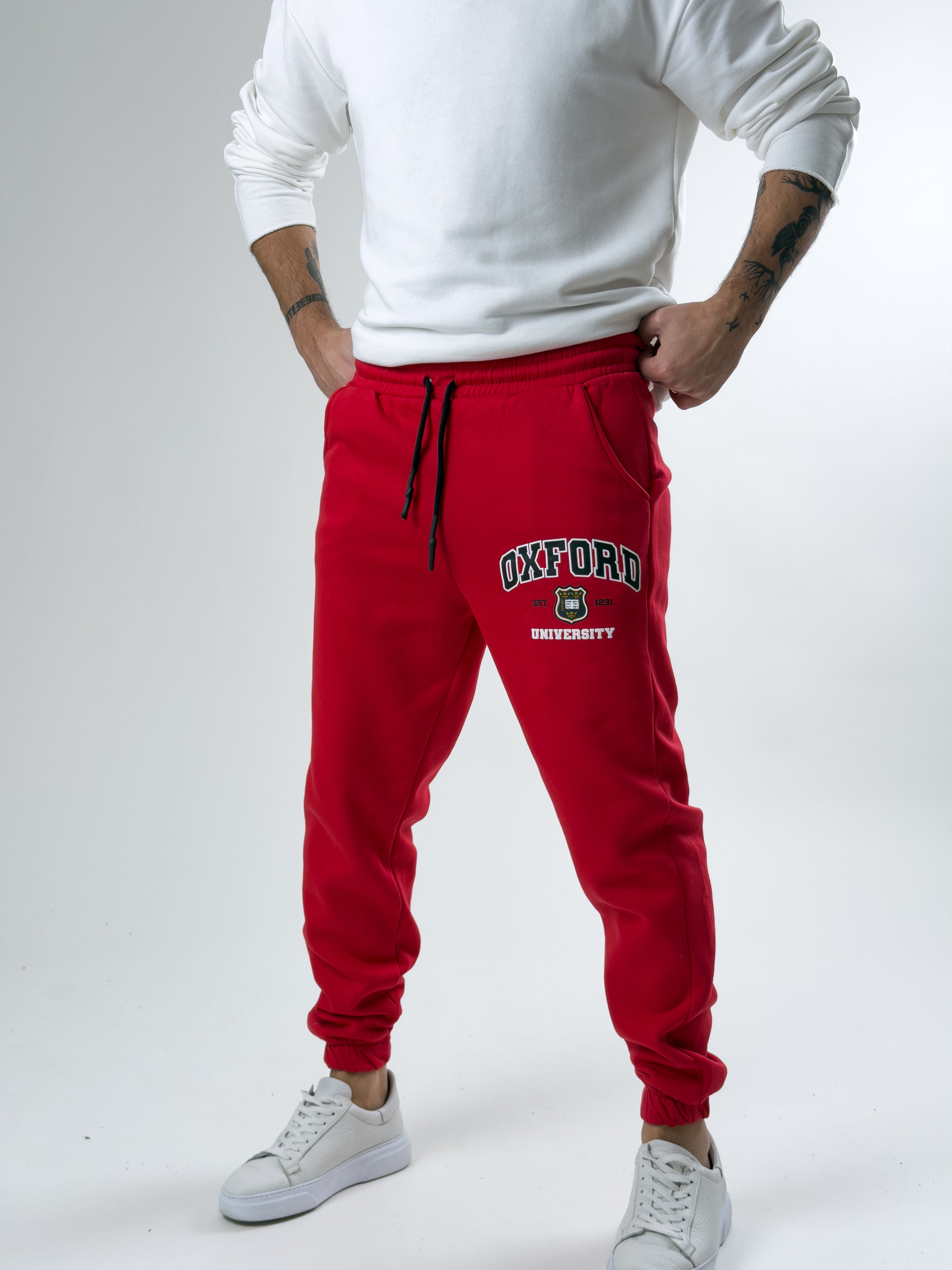 Red Varsity Jogger Pantolon