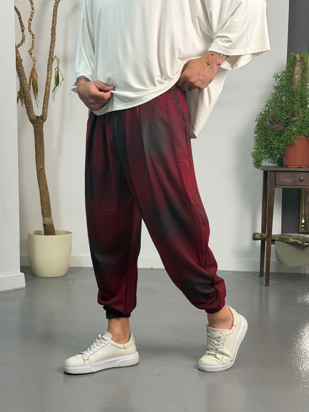 Vandal Plaid Jogger Pantolon