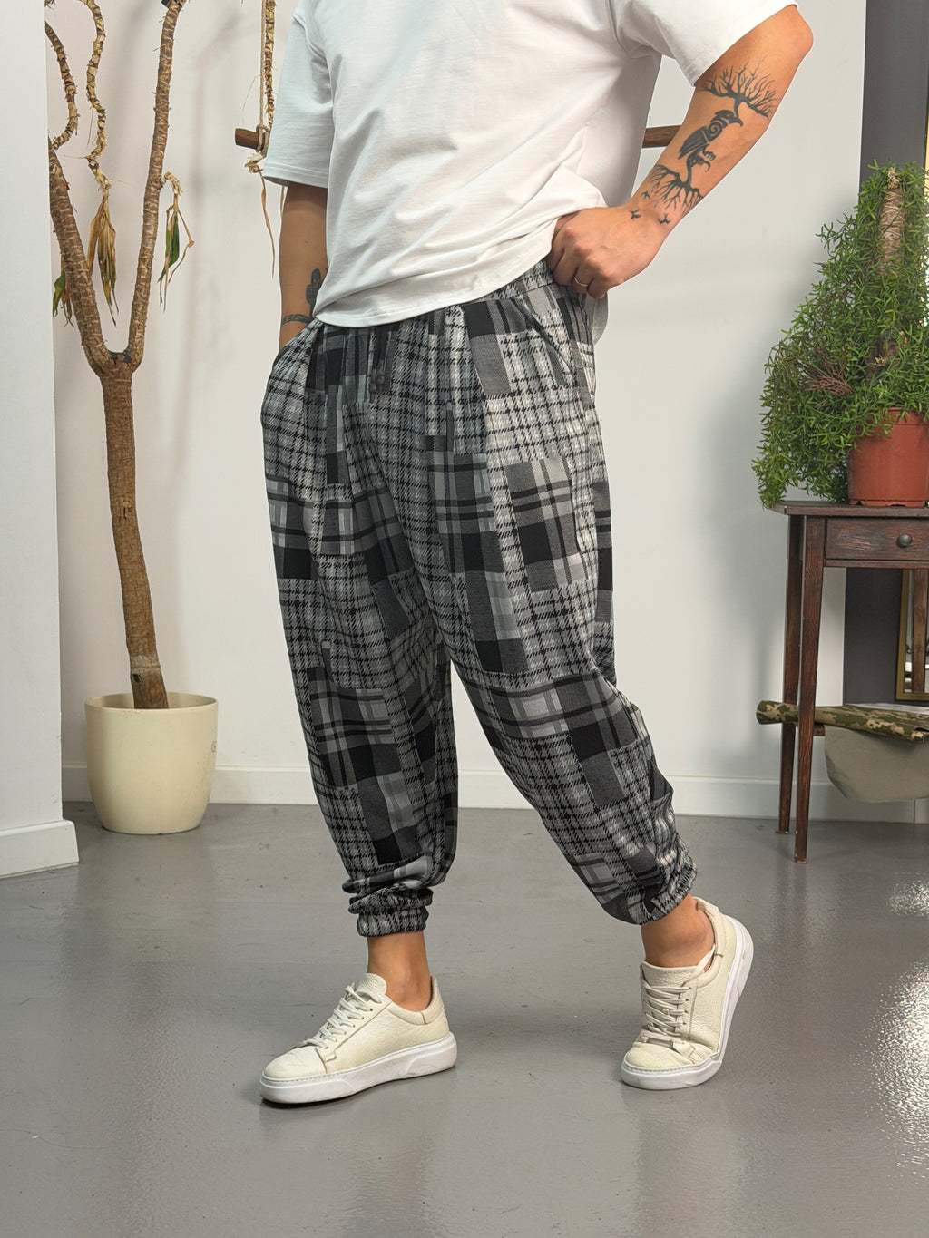 Urban Flannel Jogger Pantolon