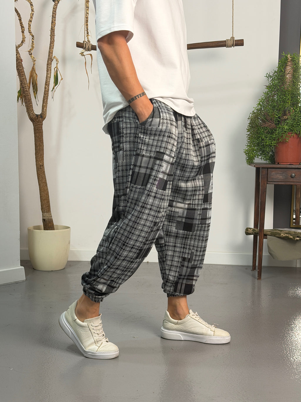Urban Flannel Jogger Pantolon