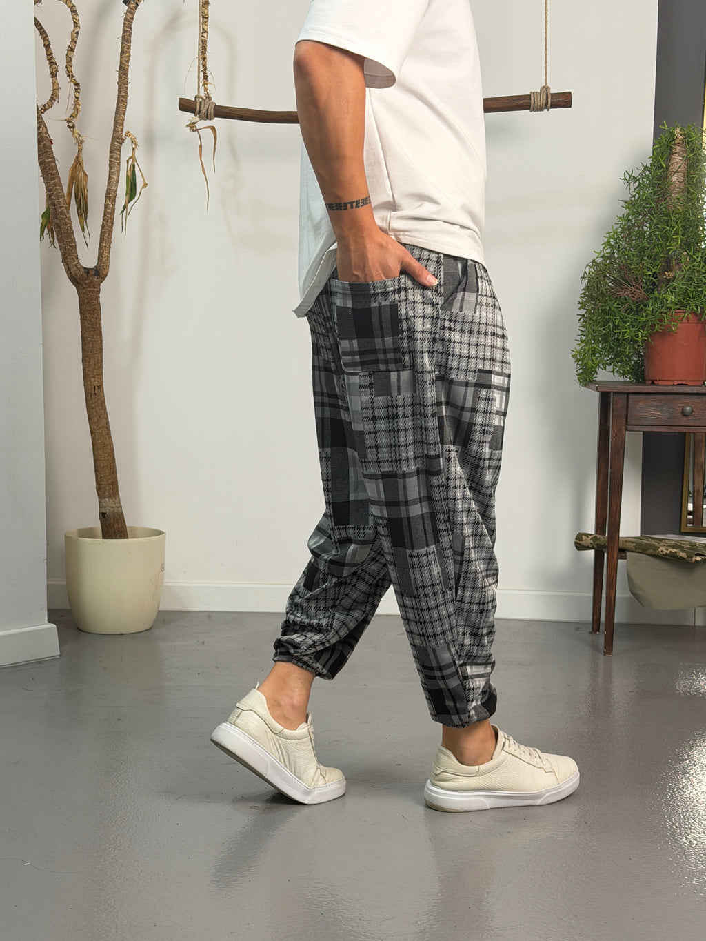 Urban Flannel Jogger Pantolon