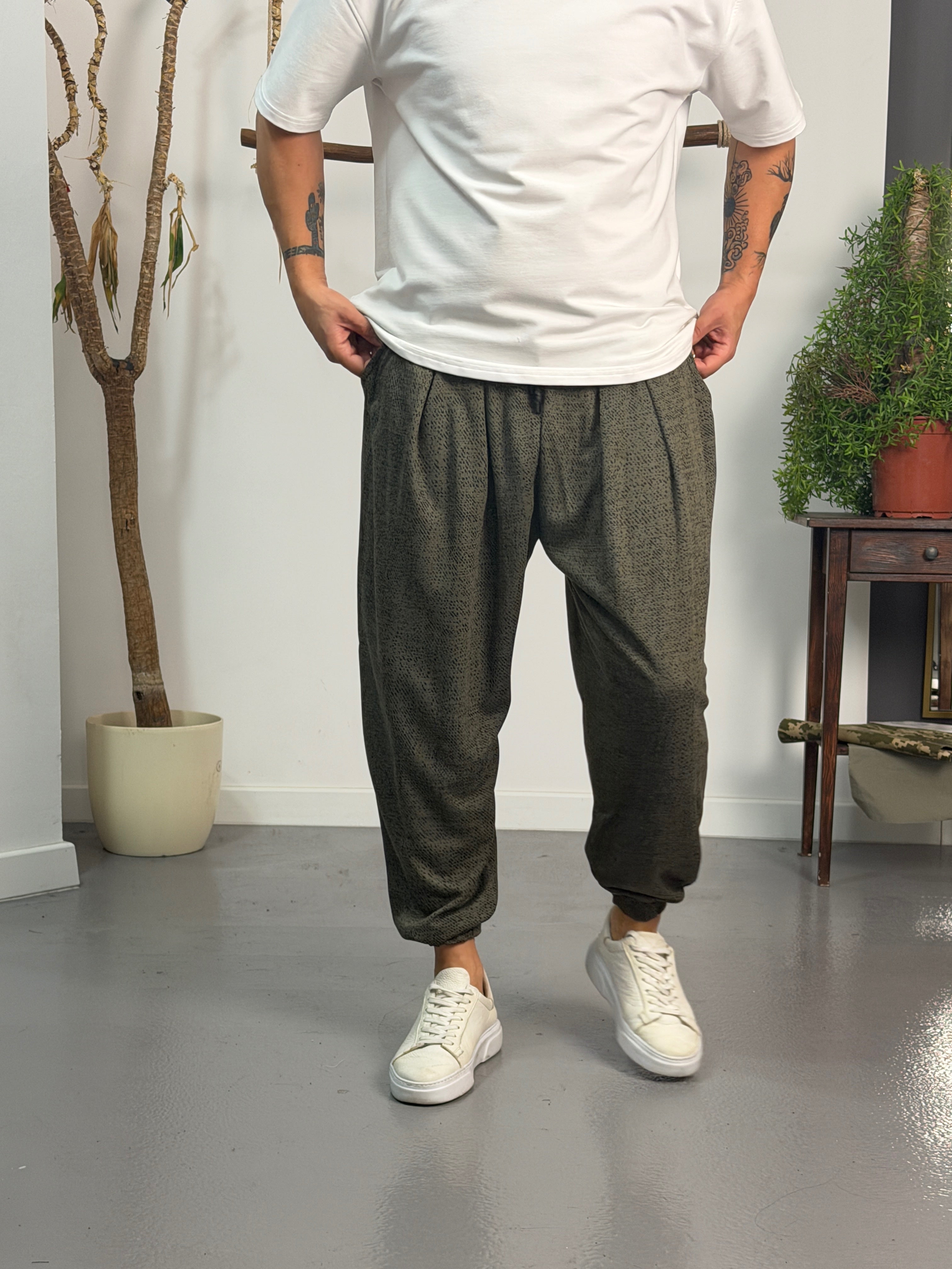 Haki Static Jogger Pantolon Ürün ikincil görseli