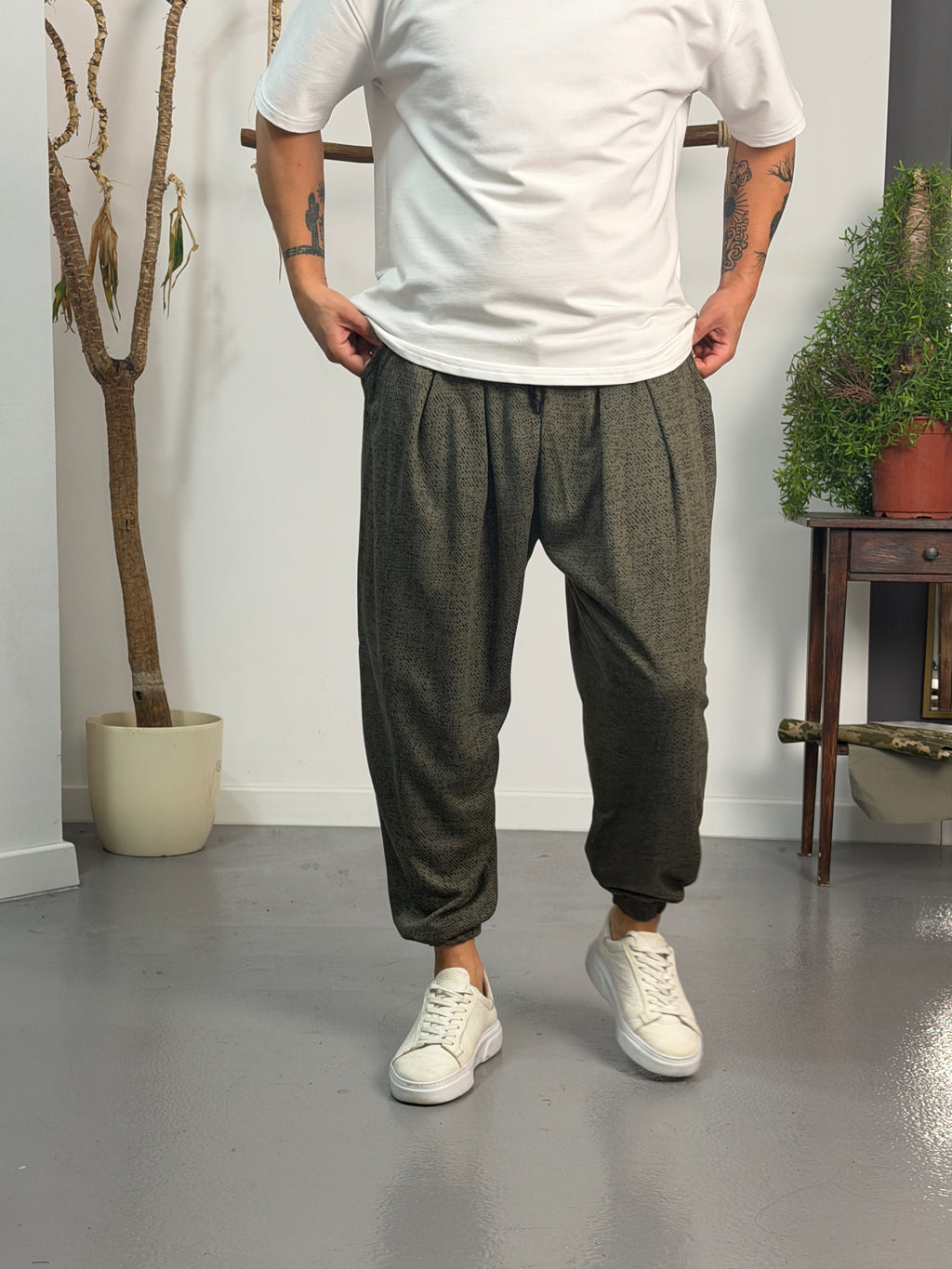 Haki Static Jogger Pantolon