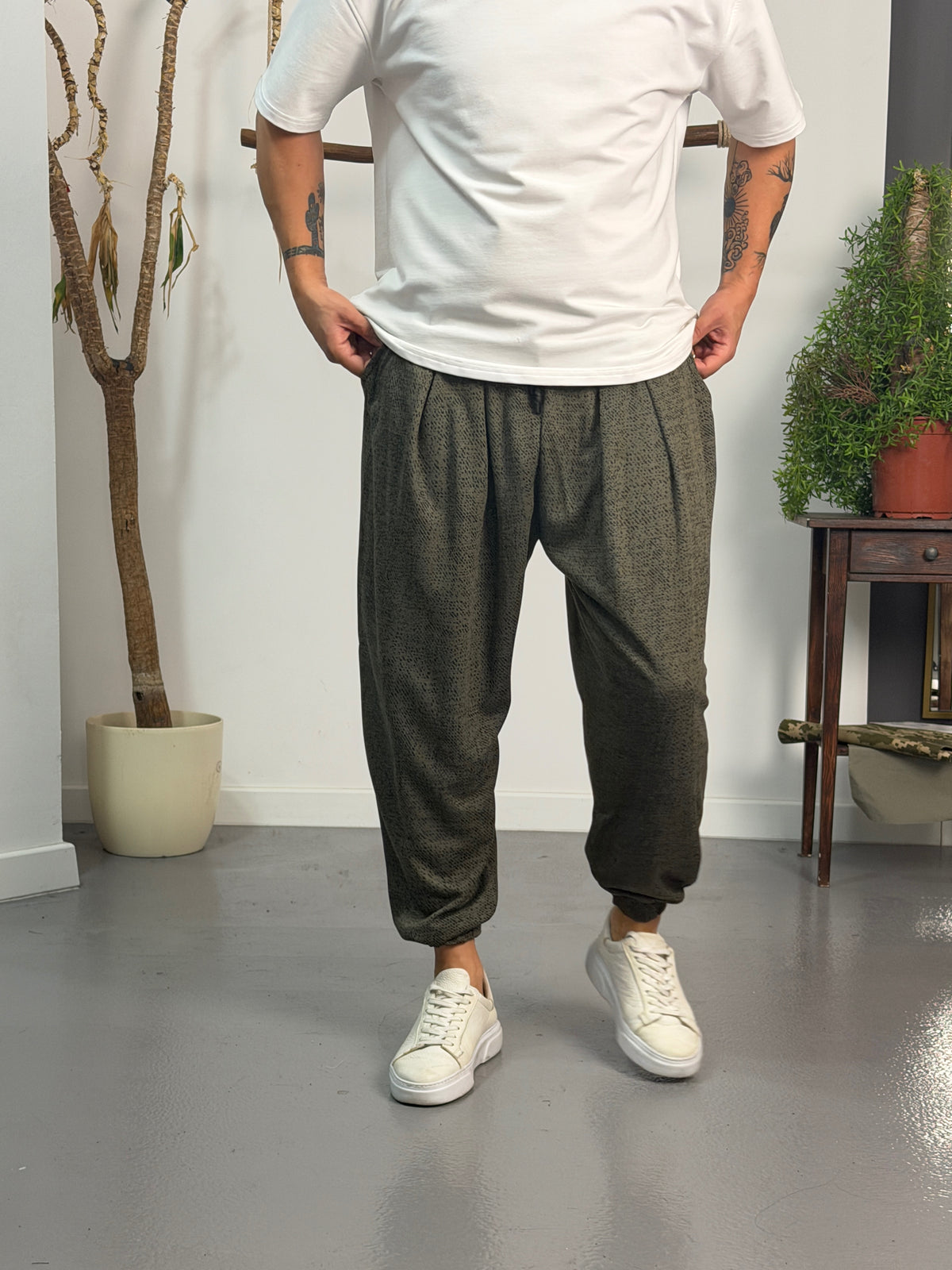 Haki Static Jogger Pantolon