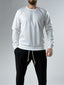 Ekru Basic Bisiklet Yaka Sweatshirt