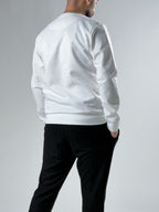Ekru Basic Bisiklet Yaka Sweatshirt