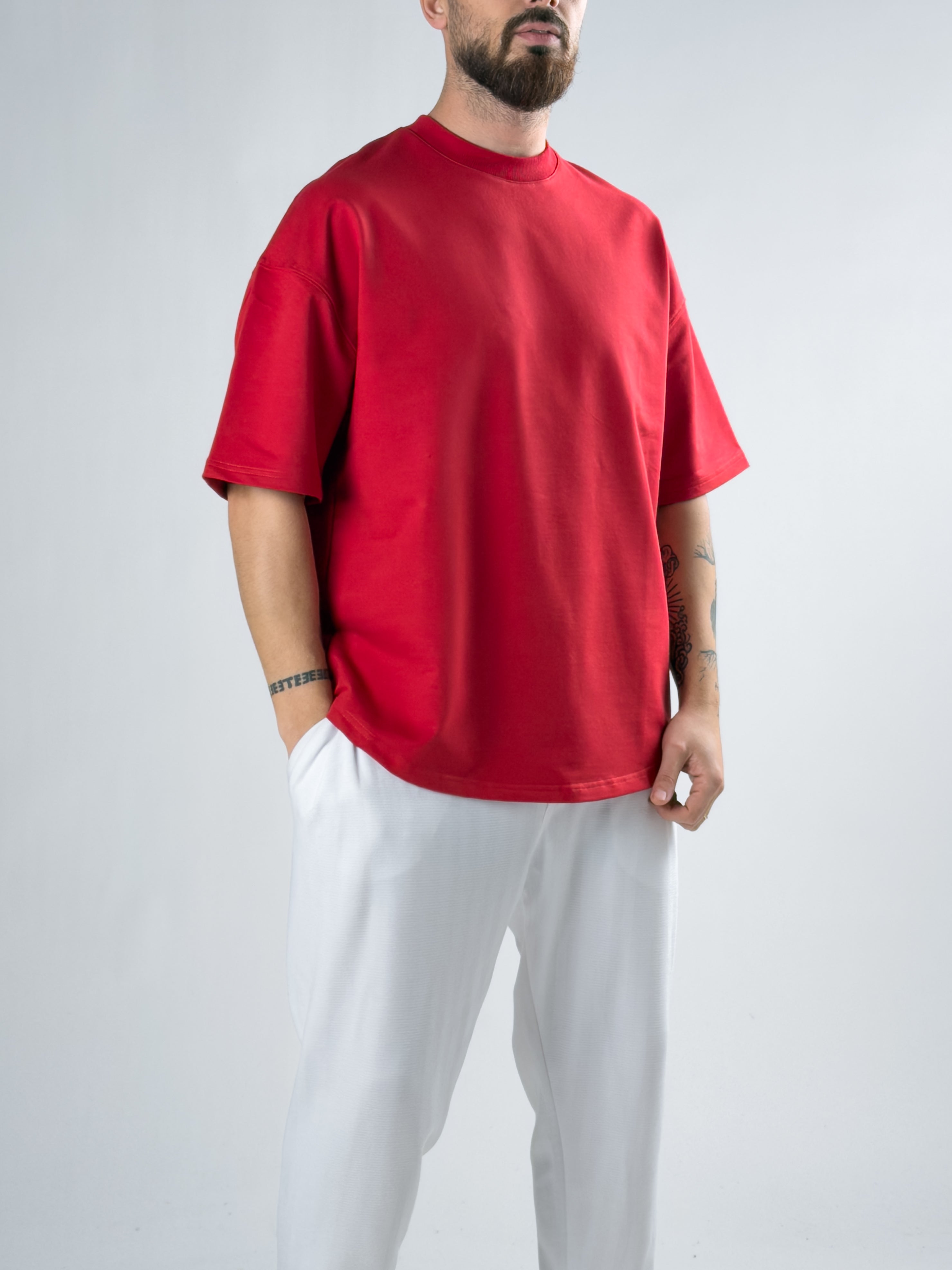 Kırmızı Basic T-Shirt Ürün ikincil görseli