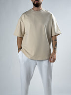 Sand Beige Basic T-Shirt