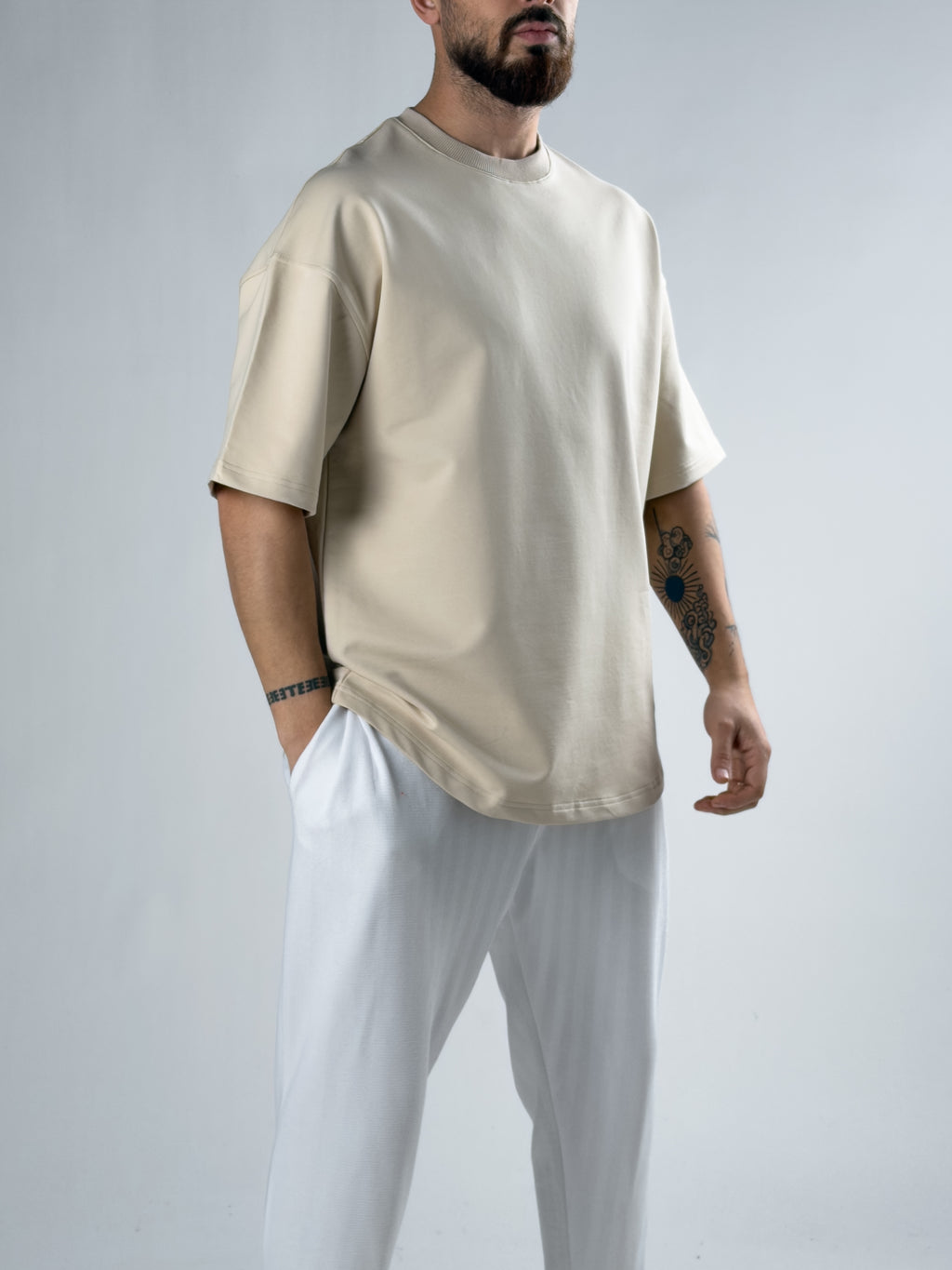 Sand Beige Basic T-Shirt