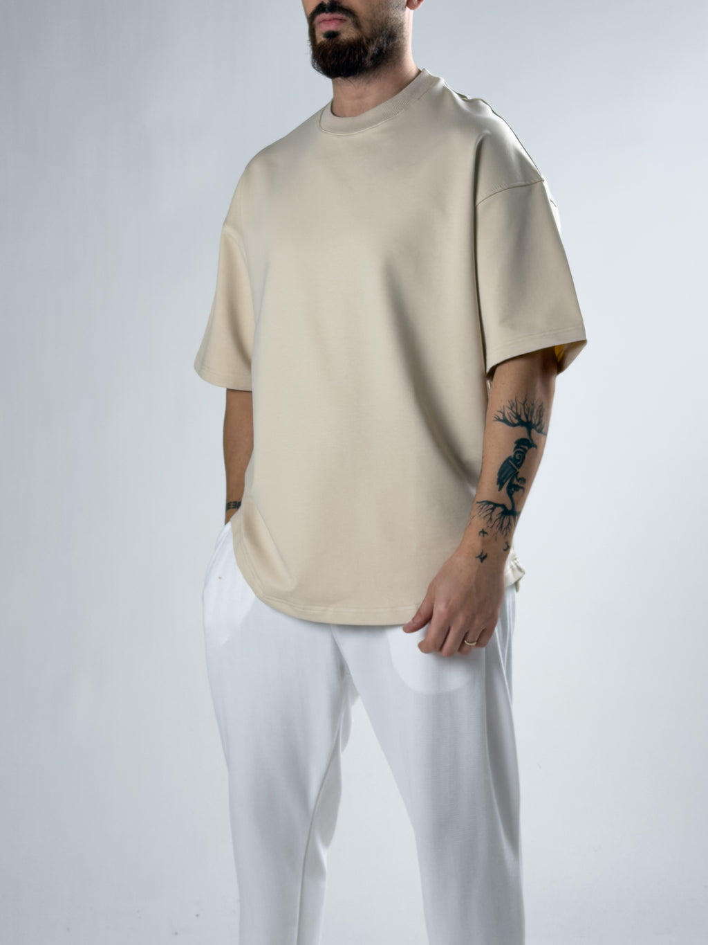 Sand Beige Basic T-Shirt