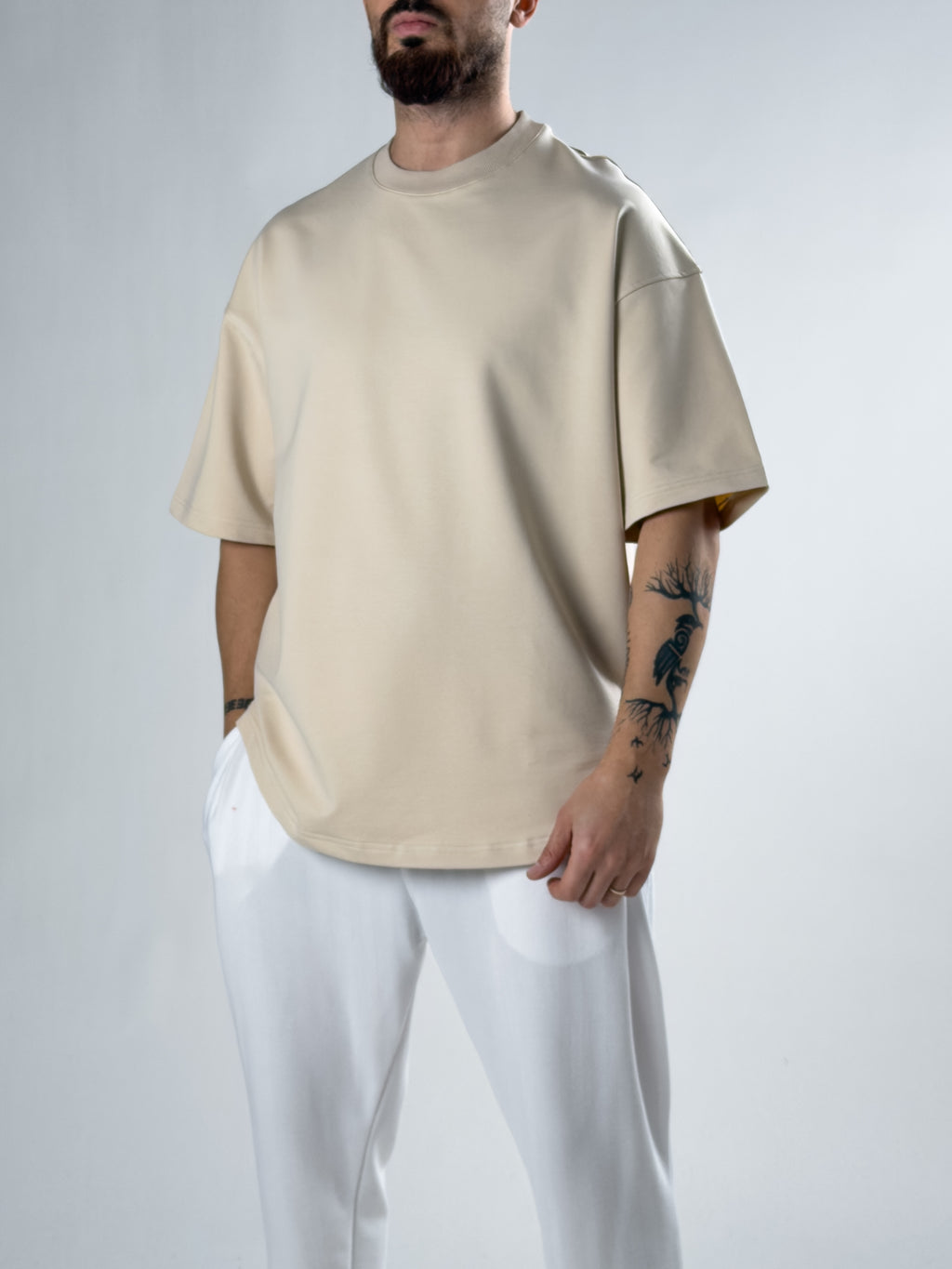 Sand Beige Basic T-Shirt