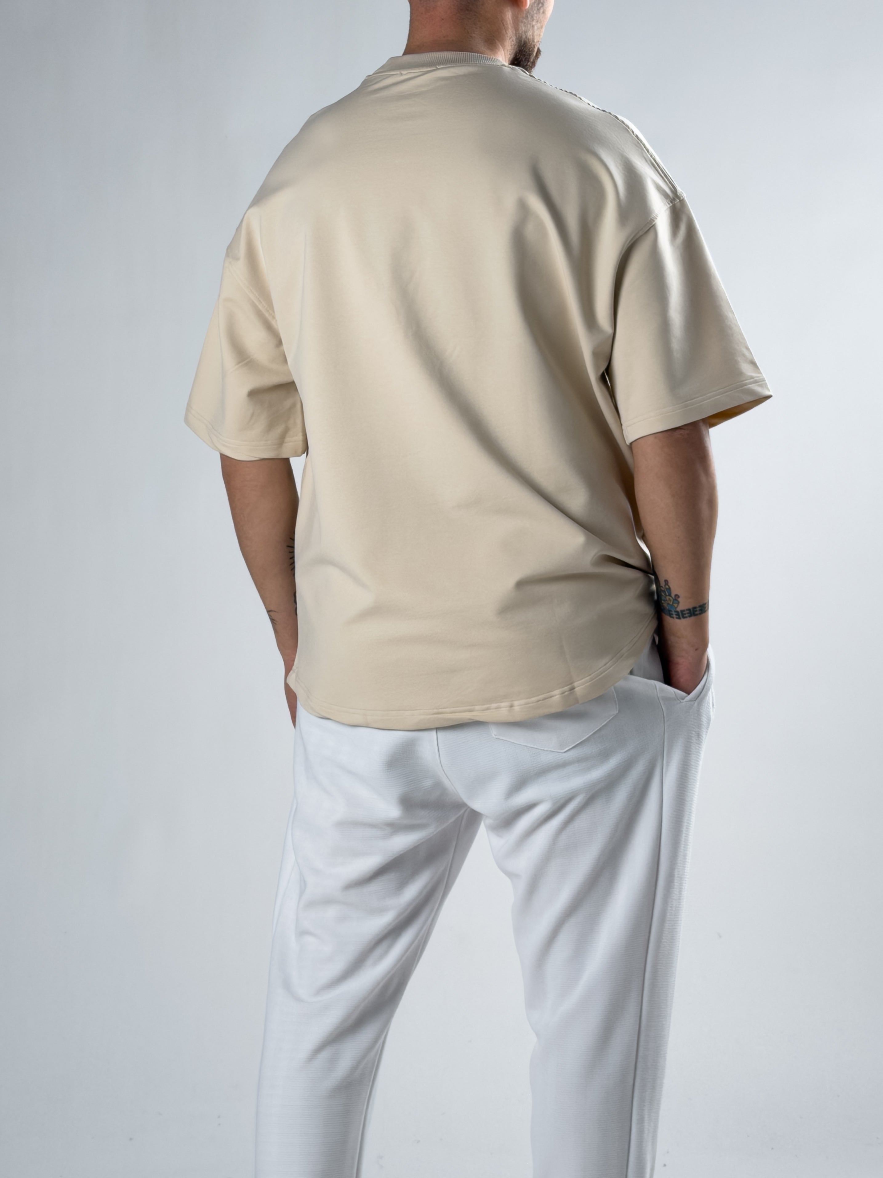 Sand Beige Basic T-Shirt