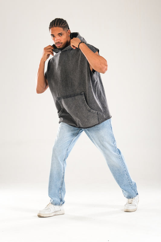 Premium 3 İplik Antrasit Urban Cut Hoodie