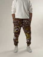Urban Graffiti Kahverengi Jogger Pantolon
