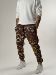 Urban Graffiti Kahverengi Jogger Pantolon