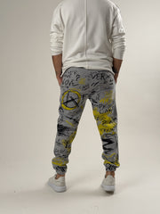 Urban Graffiti Gri Jogger Pantolon