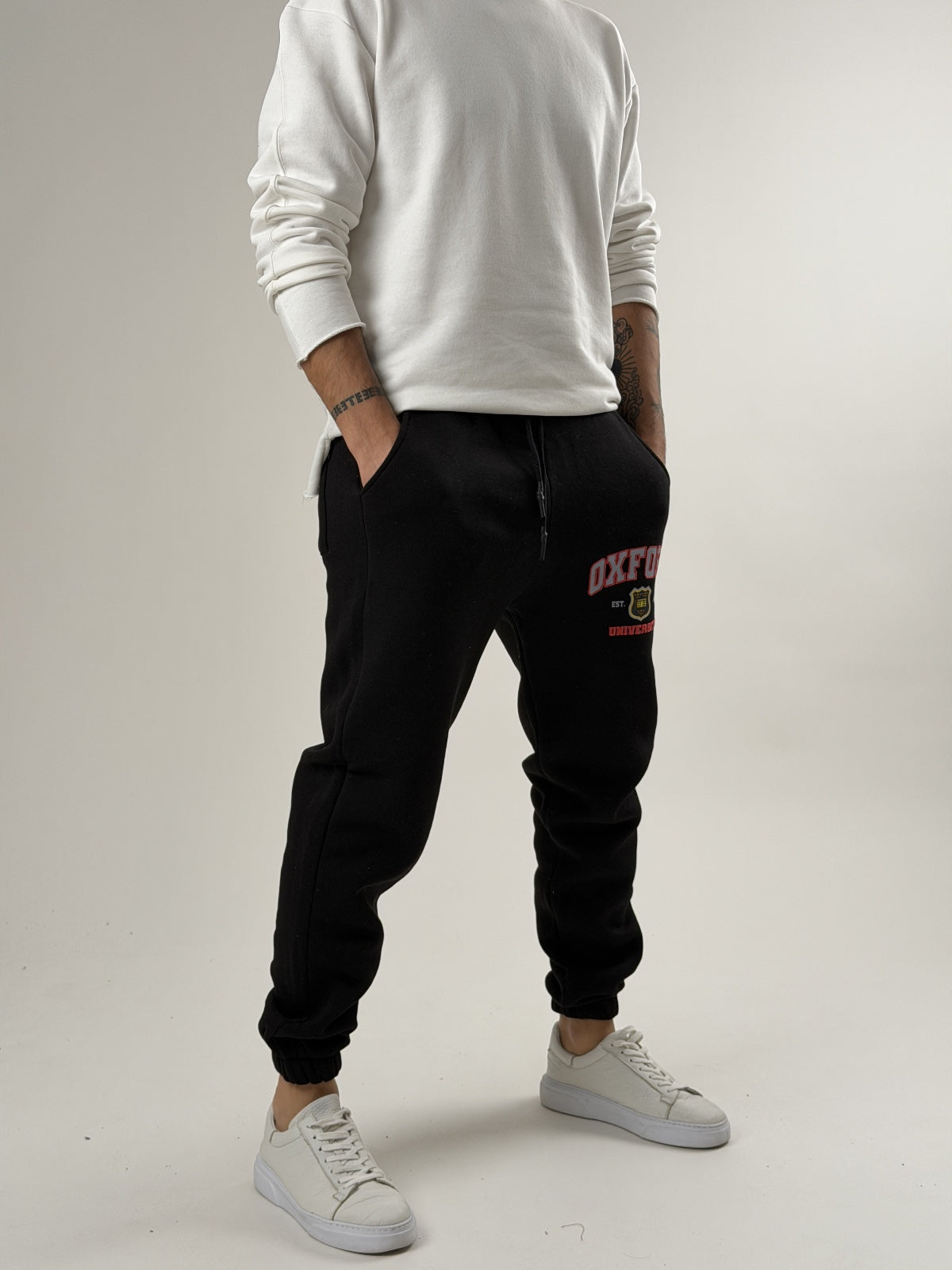 Black Collage Jogger Pantolon