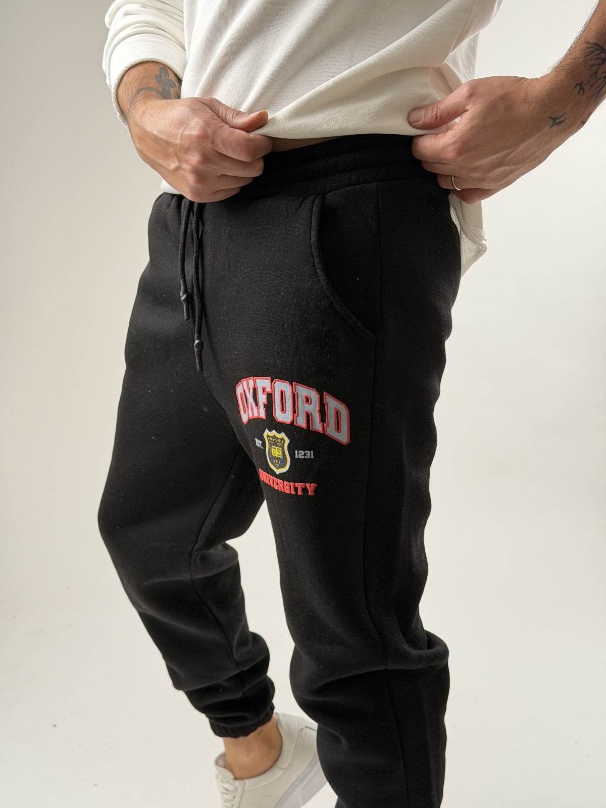Black Collage Jogger Pantolon